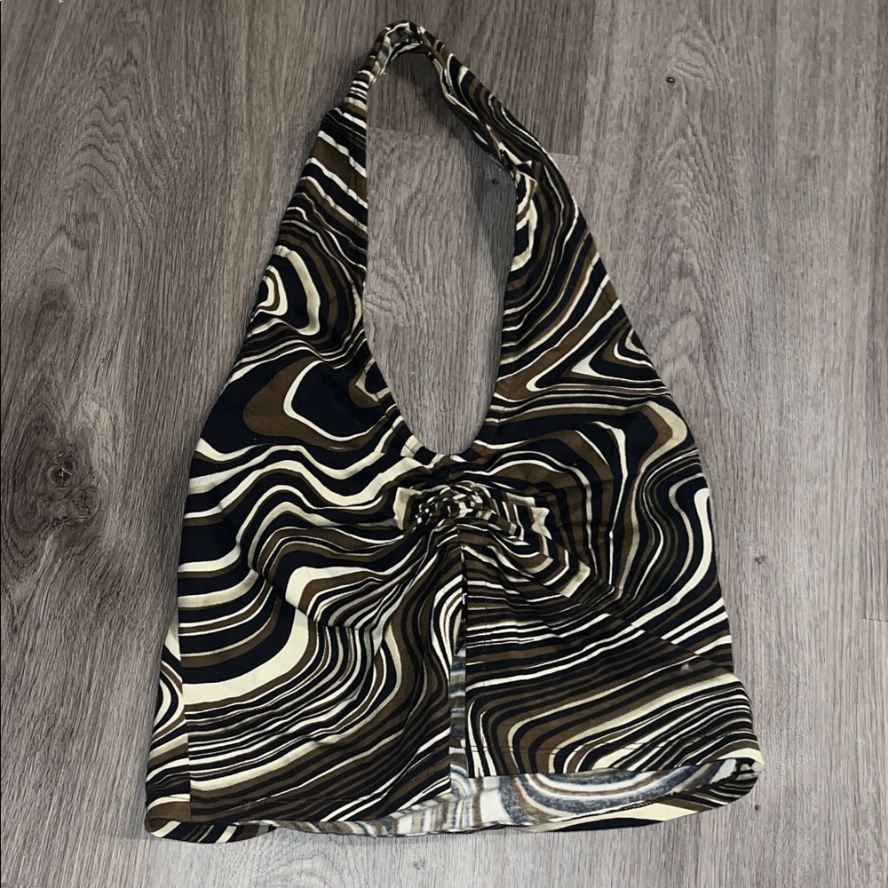 Motel Rocks Brown and Black Swirl Tank Top